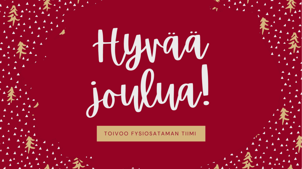 Joulutervehdys FysioSatamasta