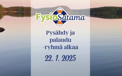 Pysähdy ja palaudu -ryhmä 5 kertaa 22.1.2025 alkaen (keskiviikkoisin klo 16.30-18.00)